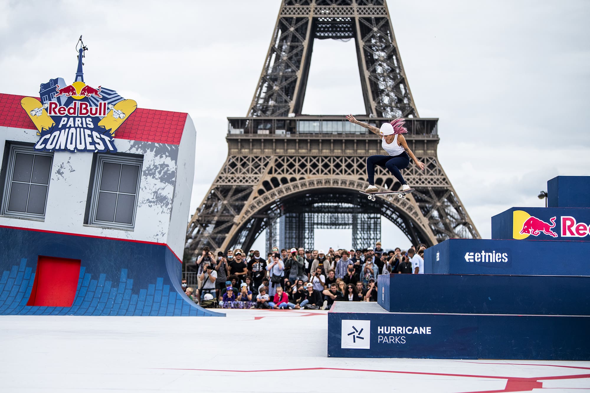 Leticia Bufoni competes at the Red Bull Paris Conquest at the Trocadero in Paris, France on August 18th, 2021 // Little Shao / Red Bull Content Pool // SI202108180155 // Usage for editorial use only //